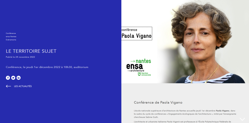 visuel de la conférence de Paola Vigano